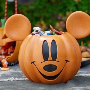 Pottery Barn Kids Disney Mickey Pumpkin Halloween Candy Bowl